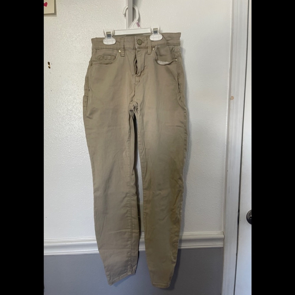 Khaki skinny jeans